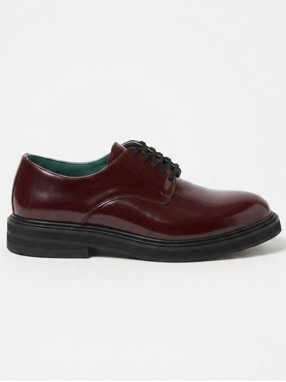 NIB Vinny’s Officer Derbee Burgundy Polido Leather Derby Shoes US 12
